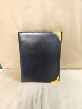 Vintage Gucci Black Leather Address Book W/ Sticky Notes And Pen