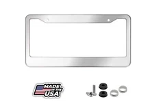 Heavy Duty 304 Stainless Steel License Plate Frame Including Mounting Hardware