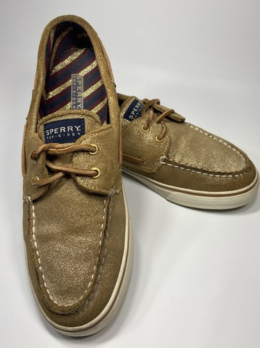 Sperry Topsider Gold Glitter 2-Eye Boat 