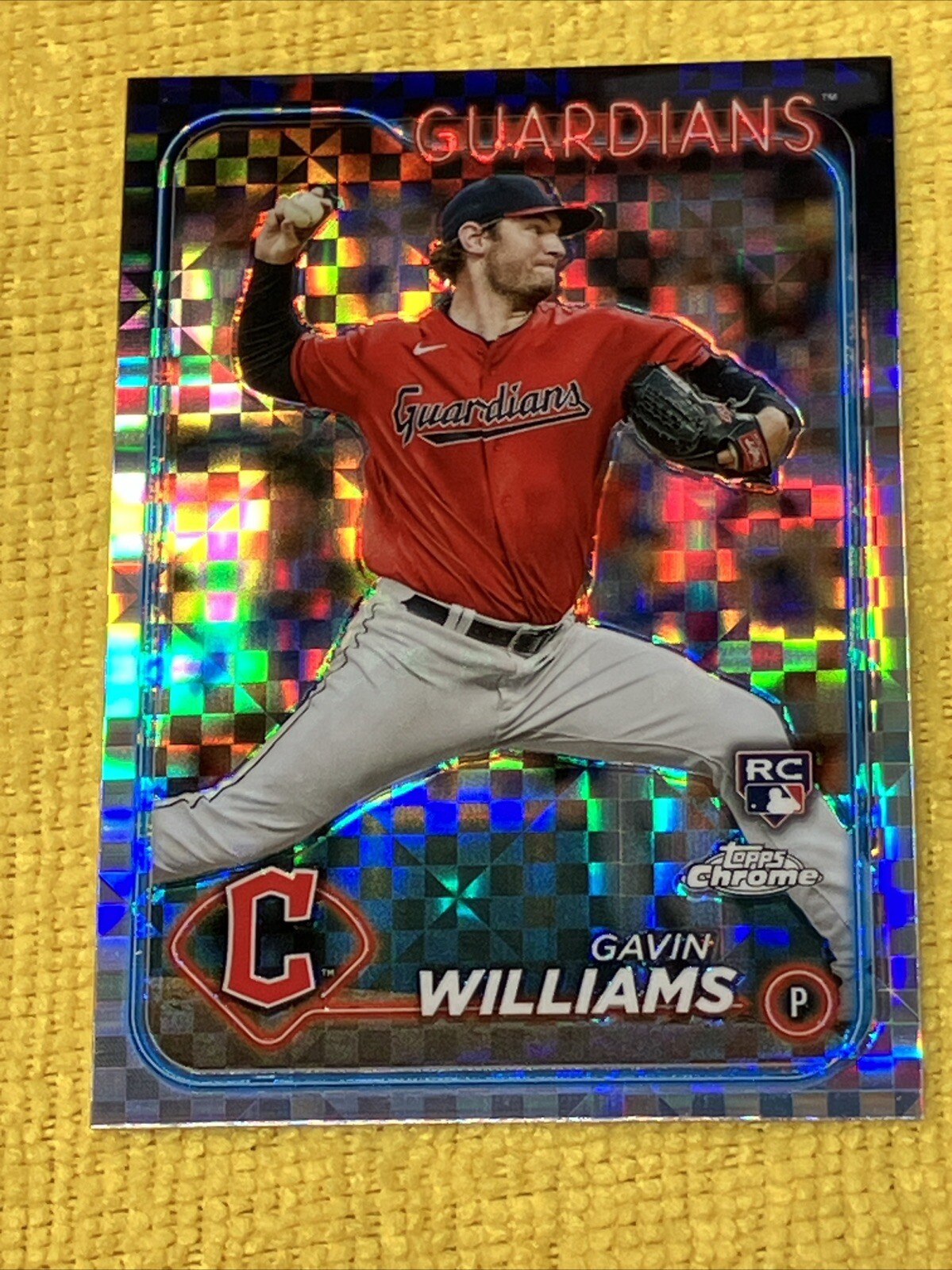 Gavin Williams RC 2024 Topps Chrome #15 X-FRACTOR - Cleveland Guardians- Rookie