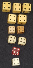 VINTAGE - DICES - PLASTIC, RESIN AND WOOD - TABLE GAME DICES 11 - ORIGINAL