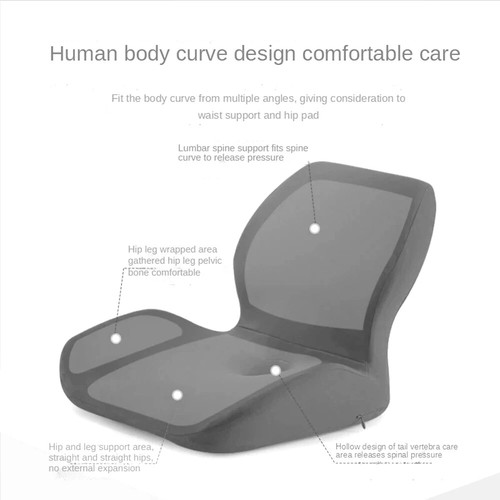 Seat Cushion for Office Lumbar Support Pillow Chair Memory Foam Seat Cushion Pad - Picture 3 of 16