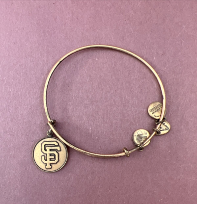 Alex and Ani Rafaelian Gold Tone Expandable Bracelet with SF