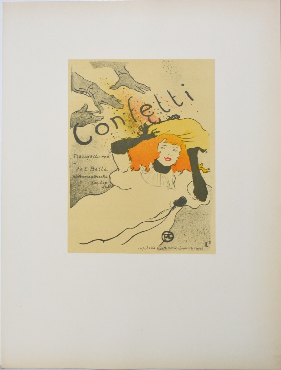 Henri de Toulouse-Lautre、Confetti、希少画集画 Confetti | Henri De Toulouse-Lautrec | RoGallery