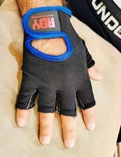 Fingerless 100% Genuine Leather Driving Chauffer Gloves Cycling Gloves (S,Medium