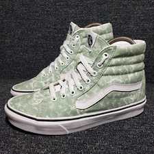 VANS Washes Mens 8.5 Sk8-Hi Caledon Green True White Shoes 721278