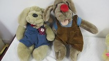 VTG WRINKLES 16" PLUSH DOGS 2  COLLAR HERITAGE COLLECTION  GANZ W BONE