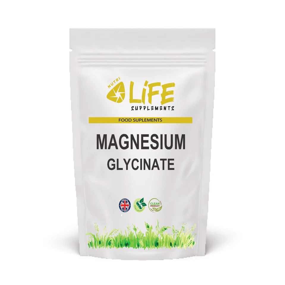 NUTRI LIFE SUPPLEMENTS Magnesium Glycinate 650mg Clean Genuine Magnesium Supplement 100 Vegan Capsules