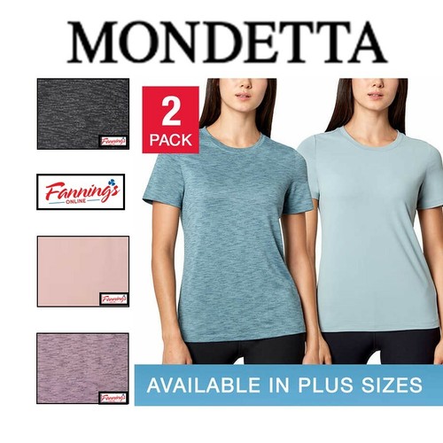 Mondetta Ladies' 2Pack Crewneck Short Sleeve Tees Moisture Wicking
