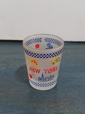 New York Shot Glass - Taxi, Pizza, Skyline, Statue Of Liberty