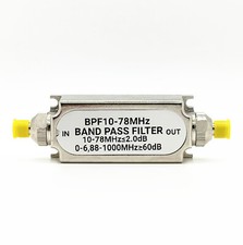 1 Pc. Band Pass Filter SMA Male and Female BPF10-78MHz Impedance 50 Ohms