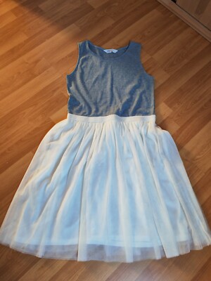 Kleid von H & M, Gr. 170 cm, grau/weiß, Tüll/Tutu Rock, etwas Besonderes! TOP!