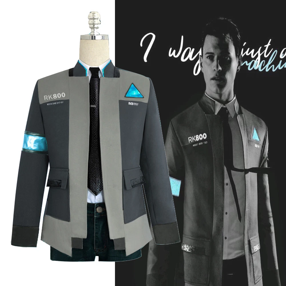 New Detroit Become Human Connor RK800 Jacket Uniform Cosplay