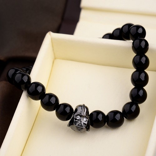 Mode Herren Armband 8 mm schwarz Achat Stein Armbänder - Bild 4 von 8