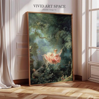 Rococo Painting Print The Swing By Jean Fragonard Classical Art Print Vintage