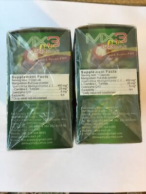 mx3 l carnitine 2 BOXES OF MX3 PLUS With L-CARNITINE & Q10, 30 CAPSULES EACH BOX