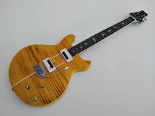 Miniature Guitar Carlos Santana Paul Reed Smith Yellow Replica for Display Only