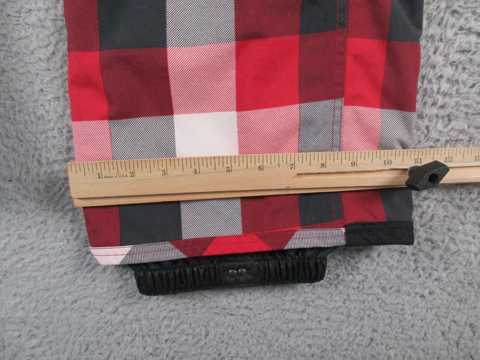 范斯滑雪裤女式中号红色黑色格子滑雪板冬季运动 — 第 4/4 张图片