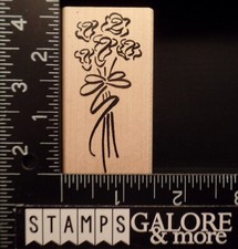 DENAMI DESIGN RUBBER STAMPS BOUQUET ROSES ROSE LOVE FLOWERS BOW 2452