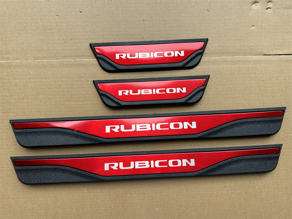 For Rubicon Accessories Car Door Scuff Sill Cover Panel Step Protector Trims X4