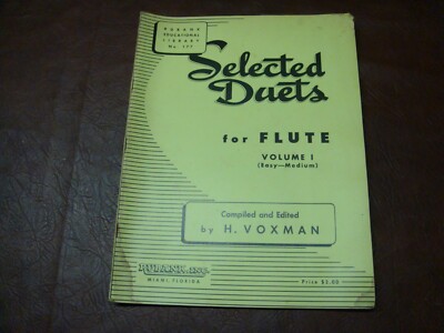 Selected Duets for Flute: Volume 1 - Easy to Medium by H Voxman: Used ...