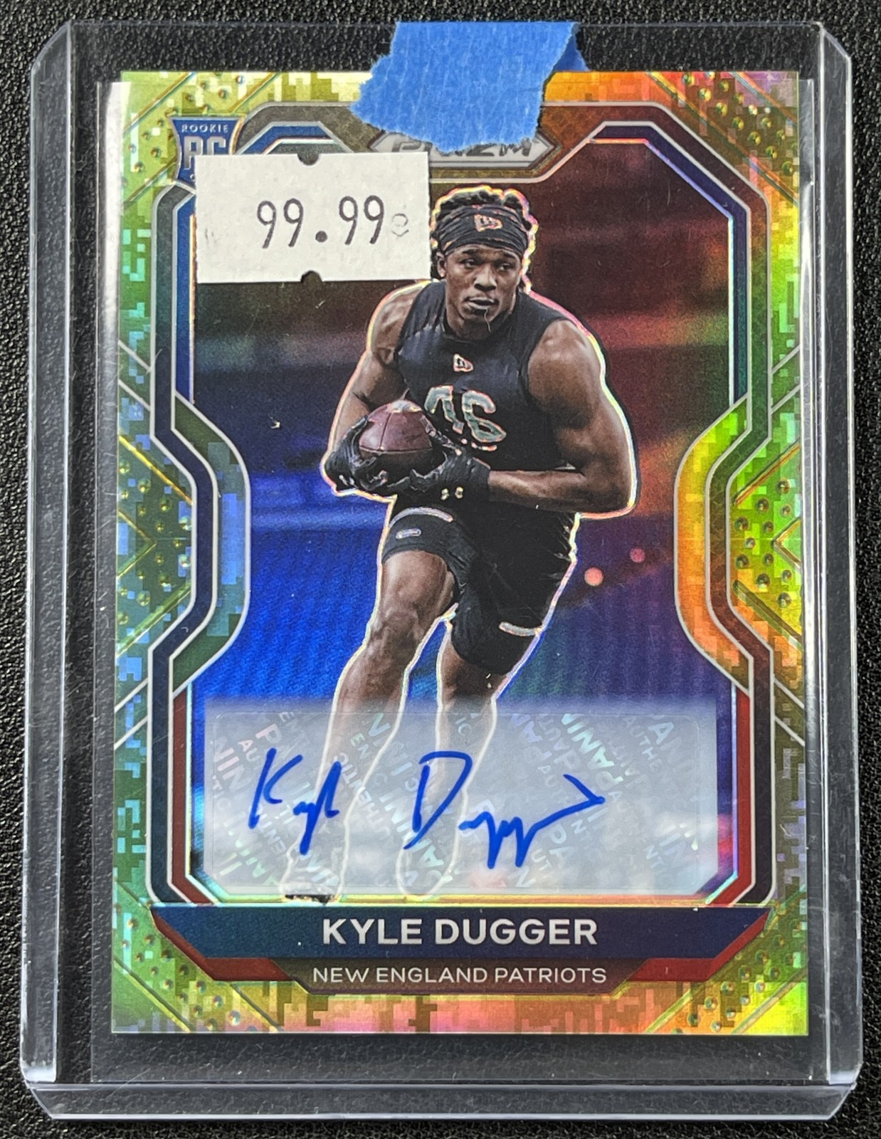 KYLE DUGGER 2020 PANINI PRIZM 368 ROOKIE AUTO CAMO RC 20/25 NEW ENGLAND PATRIOTS