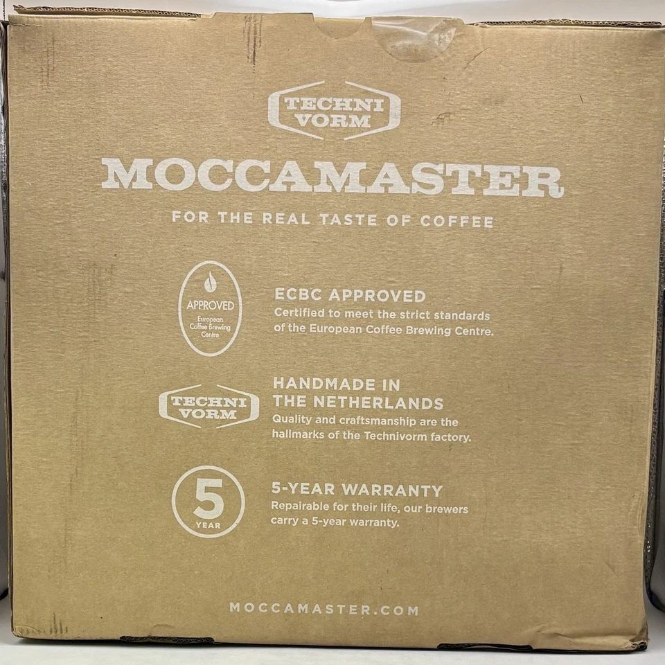 Moccamaster Technivorm KB Cafetera Manual Parada de Goteo Plateada Cepillada Nueva OB Foto 3 de 4