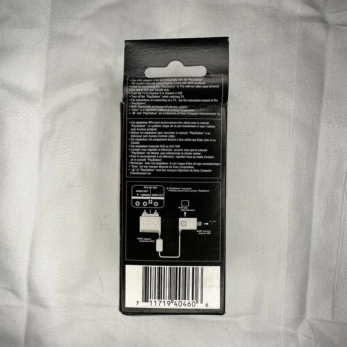 Adaptador RFU OEM Sony PlayStation (SCPH-1061, 94046) con caja y manual, probado