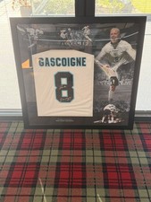 Umbro England 1996 Euro Signed Paul Gascoigne Shirt with COA Framed