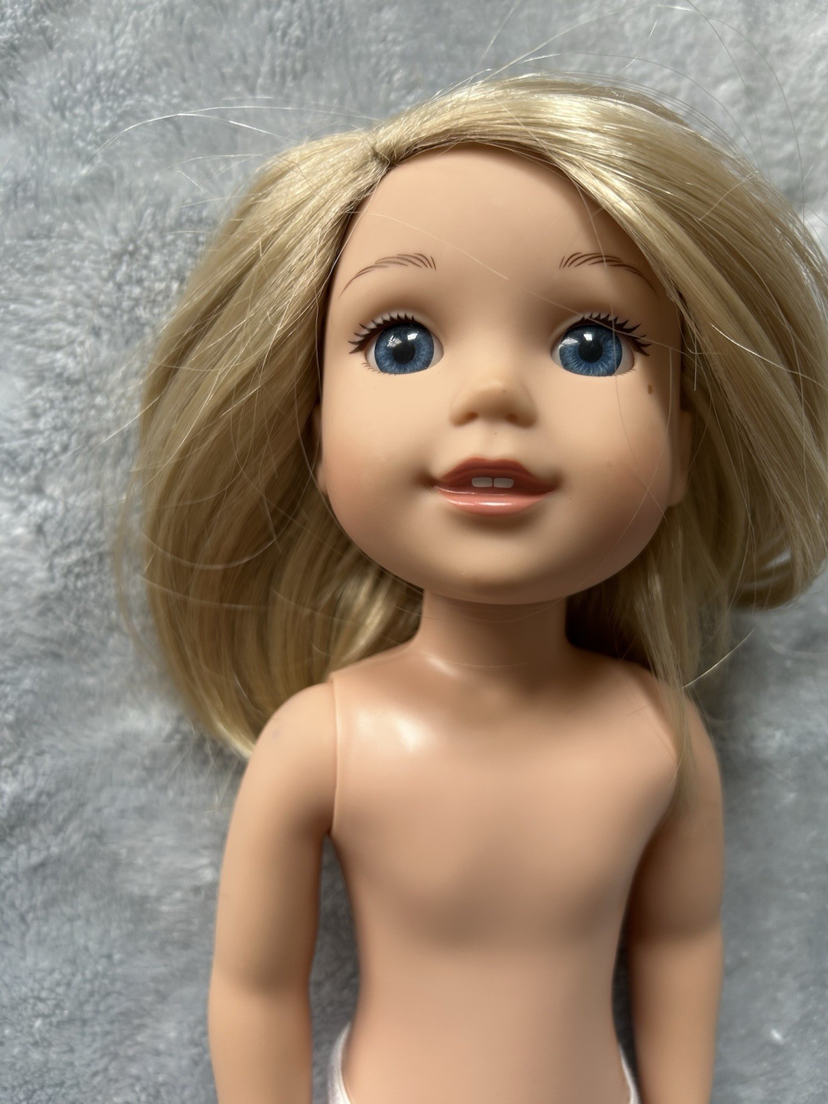 American Girl Wellie Wishers Camille Doll 14 Blonde Hair Blu