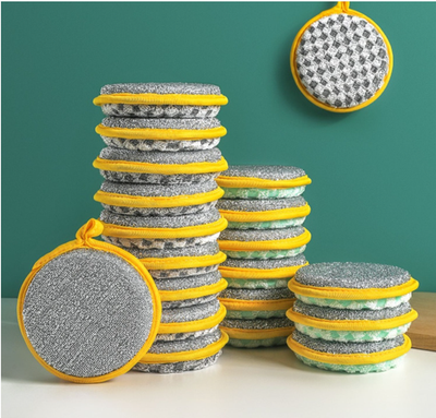 #ad #ad 10*Kitchen Double Dish Towels Hanging Loop Pressure Resistant Sponge Filling $18.99