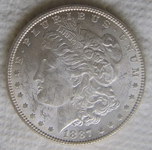 1887 Morgan Silver Dollars $1, NICE COIN, UNCIRCULATED, SWEET!