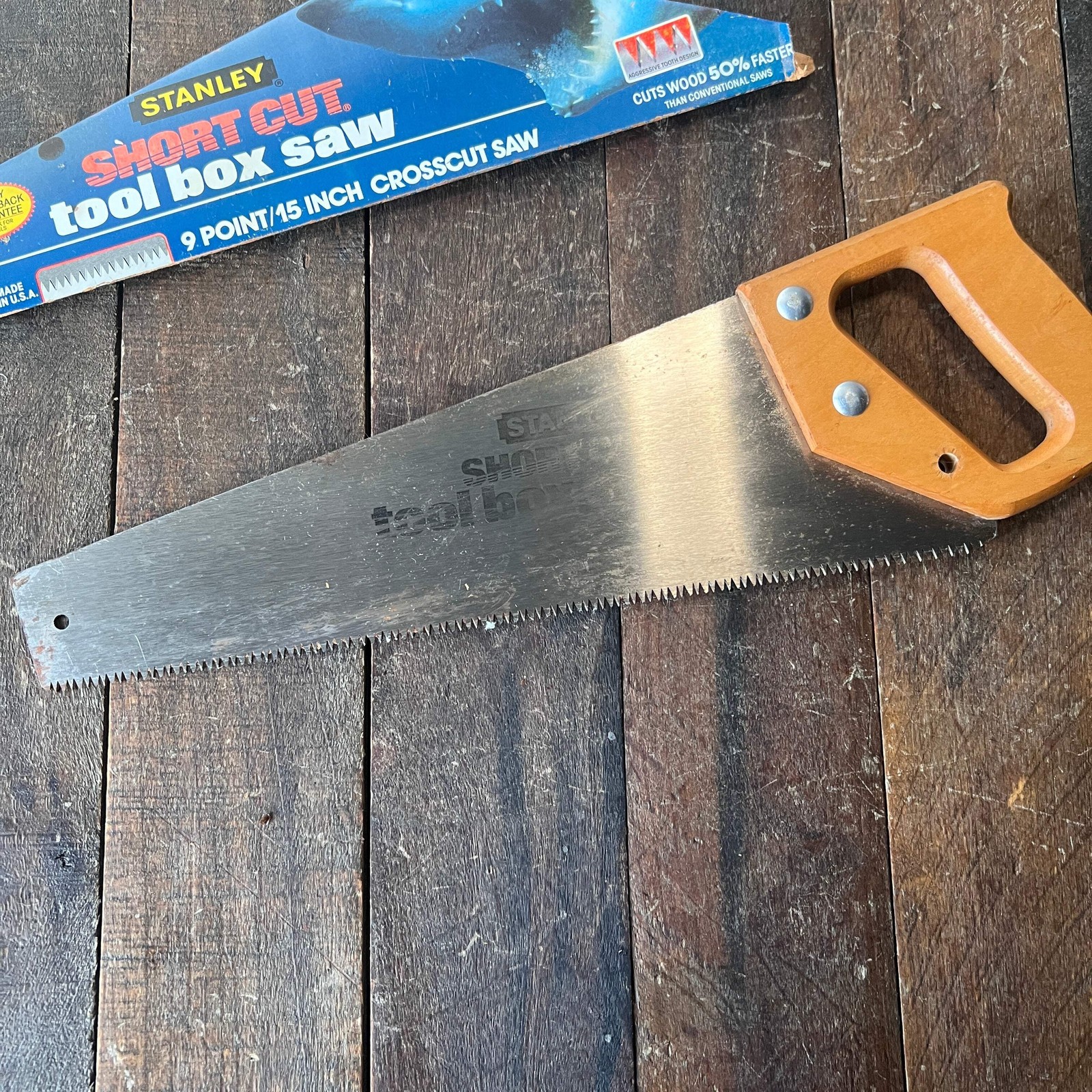 Stanley Short Cut Tool Box Saw 15-Inch 9-Point (USA)