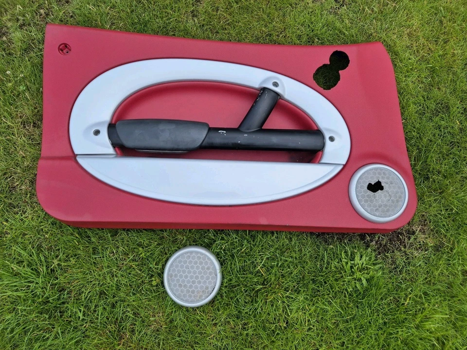 Mini R50 R52 R53 Türverkleidung Rechts & Links Set Tartan Red Rot - Image 3 of 4