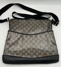 Gucci Beige Shimmer Accent GG Monogram Coated Canvas Messenger Crossbody Bag