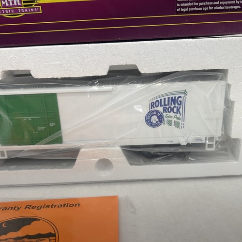 MTH Premier 20-94225 Rolling Rock Beer 60’ Reefer Car O Gauge New #33010 - Picture 4 of 10