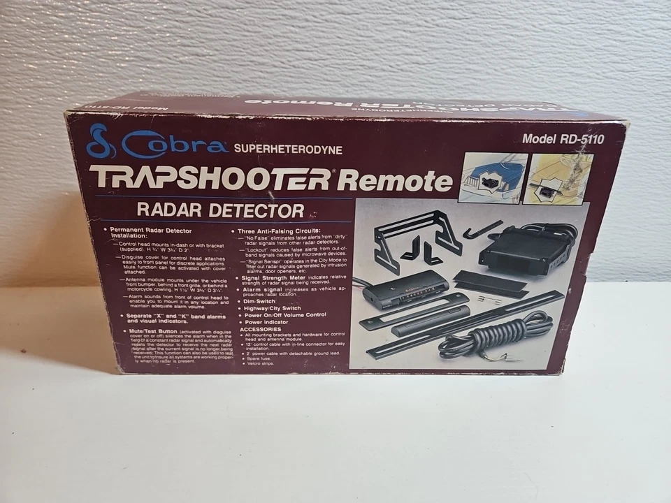 New COBRA RD-5110 TRAPSHOOTER Remot Radar Detector With Original Box. - Image 2 of 4