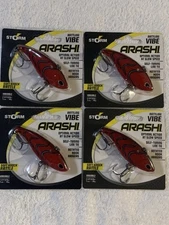 (LOT OF 4) STORM ARASHI RATTLING VIBE 9/16oz. RED CRAW NIP