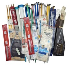 Assorted Vintage Modern Knitting Needles Lot Aluminum Plastic Circular Various S
