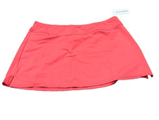 NWT Jantzen Womens Coral Cutie Stretch Elastic Waist Slit Hem Swim Skirt Size 10