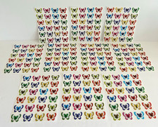 Butterfly Stickers Sheets 240 Butterflies 10 Sheets with 24 on each SHINY FOIL