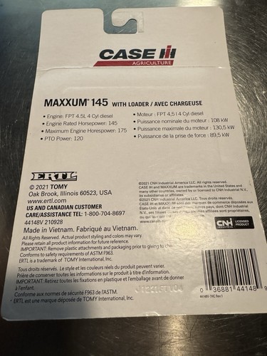 Case IH Maßstab 1:64 Die-Cast Metall Maxxum 145 mit Lader ERTL 44148 - Bild 2 von 2