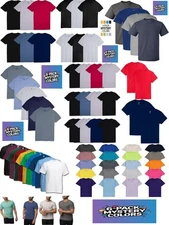 Mens 6-Pack Assorted Crew T Shirts Fruit of the Loom Mystery Colors & Materials