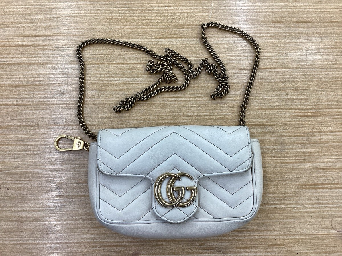 Authentic Gucci GG Marmont Matelassé Mini Crossbody Bag – Leather- LOTS OF  USE - Main Image