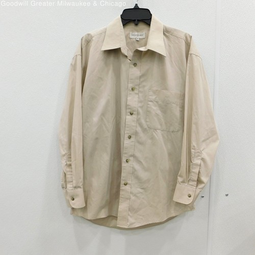 Yves Saint Laurent Cream Men's Long Sleeve Shirt Size 16