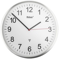 Mebus 19411 Funk Wanduhr 30 cm Silber
