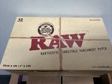 RAW Unrefined Parchment Paper Roll 100mm x 4m / 4" x 13ft~FULL BOX~12 Count
