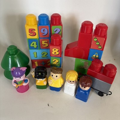 Mega Blocks People and Blocks Lot of 27 Mixed Assortment