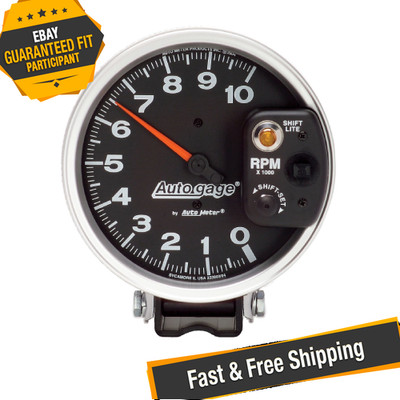 Auto Meter 233903 Auto Gage 5'' Pedestal Tachometer Gauge, 0-10000 RPM