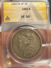 1882 $1 Morgan Silver Dollar ANACS VF 30